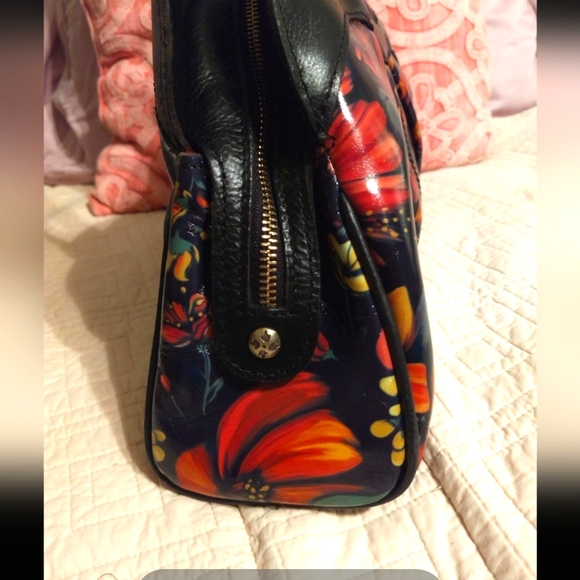 Patricia Nash Macellara Oval Leather Satchel Limited Edition Tropical Escape - Picture 8 of 12